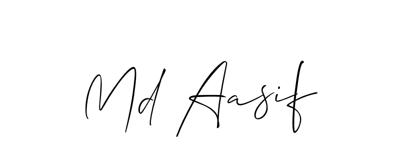 Also You can easily find your signature by using the search form. We will create Md Aasif name handwritten signature images for you free of cost using Allison_Script sign style. Md Aasif signature style 2 images and pictures png