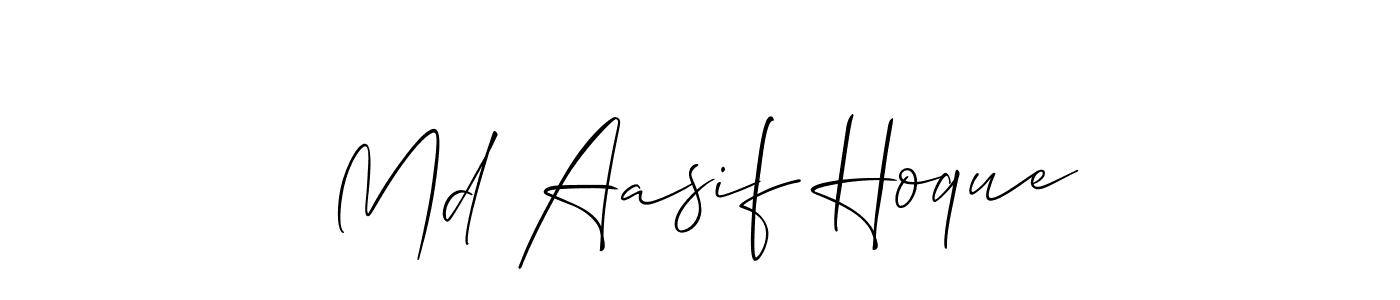 Design your own signature with our free online signature maker. With this signature software, you can create a handwritten (Allison_Script) signature for name Md Aasif Hoque. Md Aasif Hoque signature style 2 images and pictures png