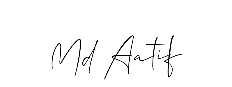 Once you've used our free online signature maker to create your best signature Allison_Script style, it's time to enjoy all of the benefits that Md Aatif name signing documents. Md Aatif signature style 2 images and pictures png