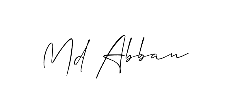 Allison_Script is a professional signature style that is perfect for those who want to add a touch of class to their signature. It is also a great choice for those who want to make their signature more unique. Get Md Abban name to fancy signature for free. Md Abban signature style 2 images and pictures png