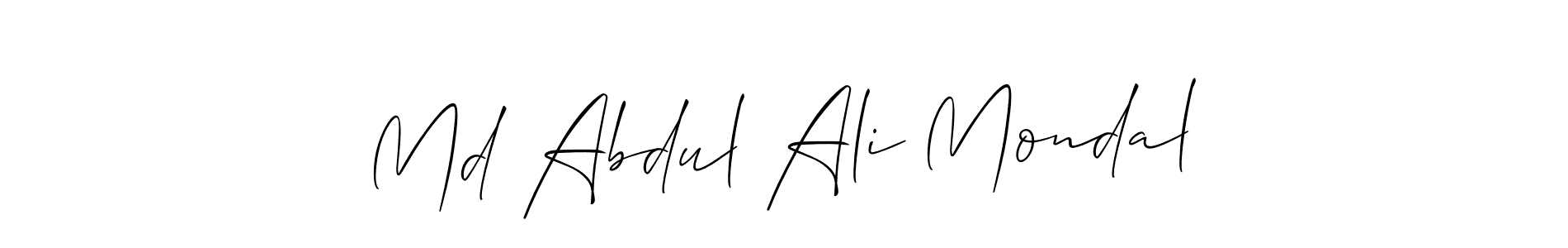 How to make Md Abdul Ali Mondal signature? Allison_Script is a professional autograph style. Create handwritten signature for Md Abdul Ali Mondal name. Md Abdul Ali Mondal signature style 2 images and pictures png