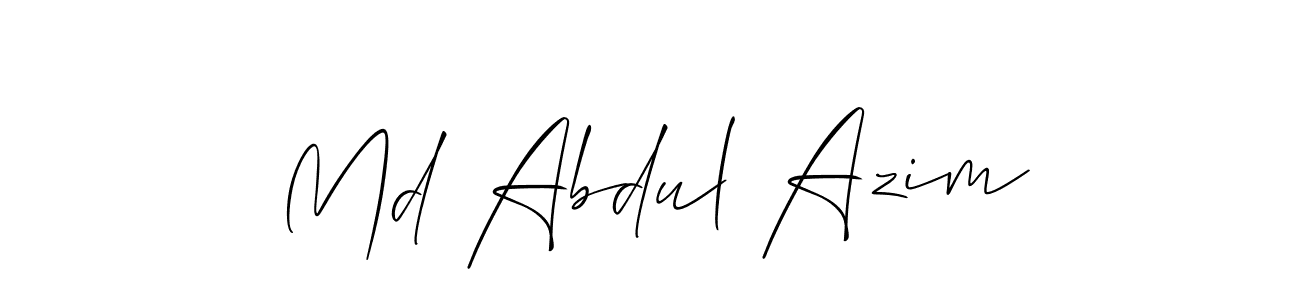 Also You can easily find your signature by using the search form. We will create Md Abdul Azim name handwritten signature images for you free of cost using Allison_Script sign style. Md Abdul Azim signature style 2 images and pictures png