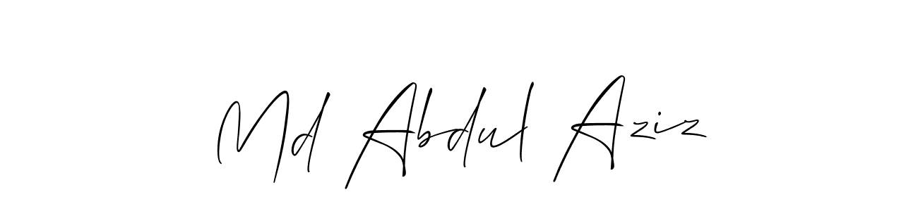 It looks lik you need a new signature style for name Md Abdul Aziz. Design unique handwritten (Allison_Script) signature with our free signature maker in just a few clicks. Md Abdul Aziz signature style 2 images and pictures png