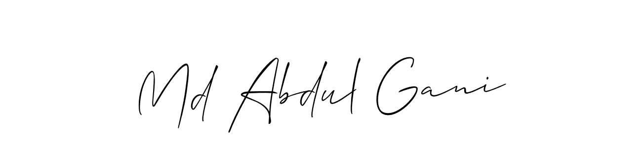 It looks lik you need a new signature style for name Md Abdul Gani. Design unique handwritten (Allison_Script) signature with our free signature maker in just a few clicks. Md Abdul Gani signature style 2 images and pictures png