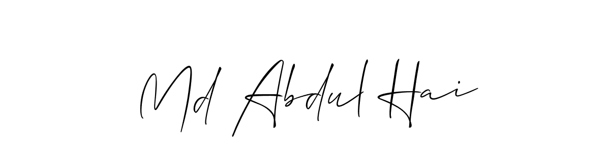 Also we have Md Abdul Hai name is the best signature style. Create professional handwritten signature collection using Allison_Script autograph style. Md Abdul Hai signature style 2 images and pictures png