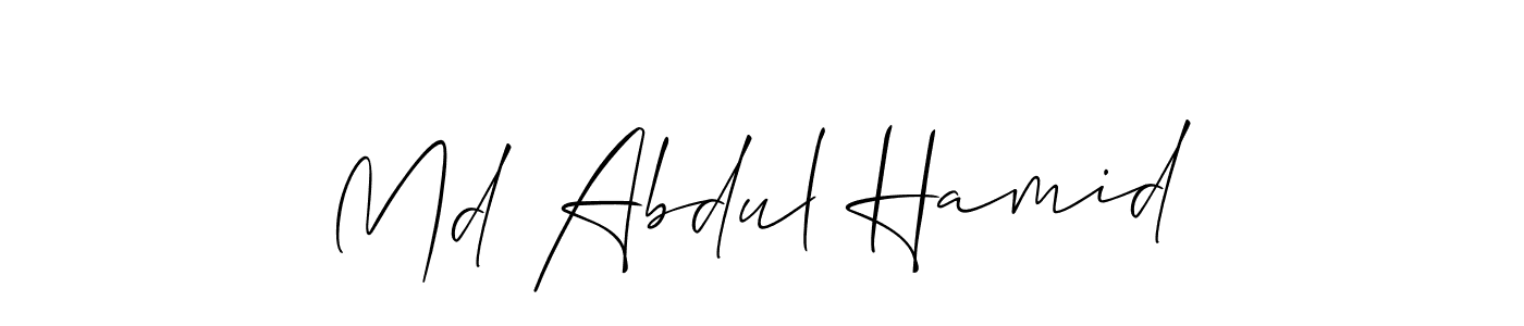 It looks lik you need a new signature style for name Md Abdul Hamid. Design unique handwritten (Allison_Script) signature with our free signature maker in just a few clicks. Md Abdul Hamid signature style 2 images and pictures png