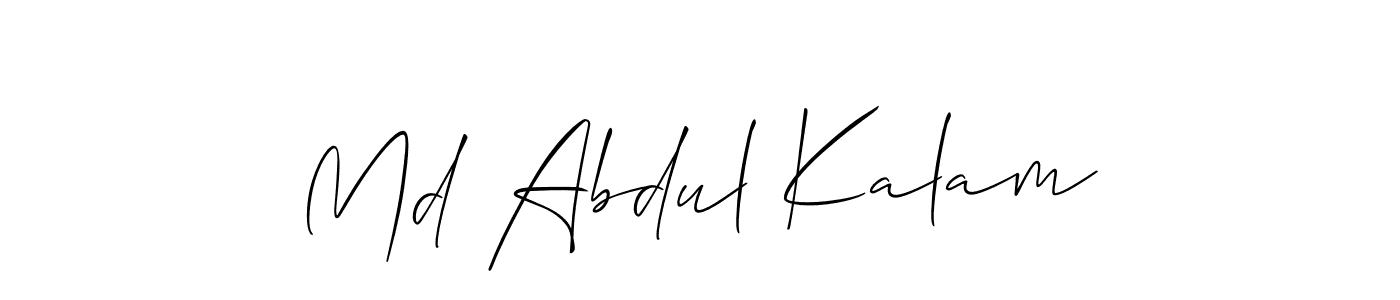 Make a short Md Abdul Kalam signature style. Manage your documents anywhere anytime using Allison_Script. Create and add eSignatures, submit forms, share and send files easily. Md Abdul Kalam signature style 2 images and pictures png