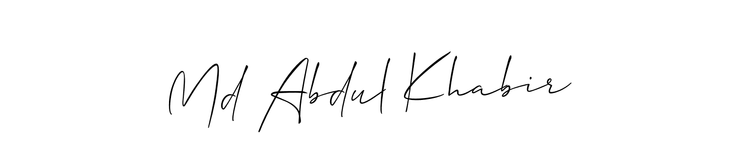 How to make Md Abdul Khabir signature? Allison_Script is a professional autograph style. Create handwritten signature for Md Abdul Khabir name. Md Abdul Khabir signature style 2 images and pictures png