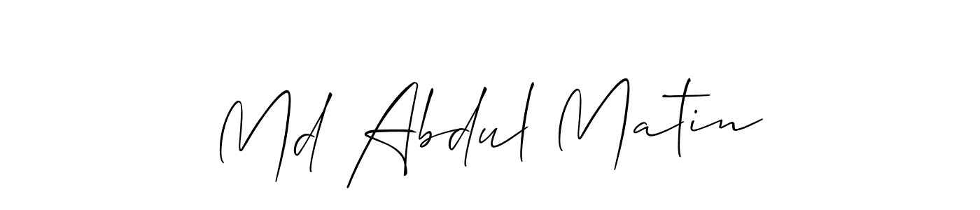 Allison_Script is a professional signature style that is perfect for those who want to add a touch of class to their signature. It is also a great choice for those who want to make their signature more unique. Get Md Abdul Matin name to fancy signature for free. Md Abdul Matin signature style 2 images and pictures png