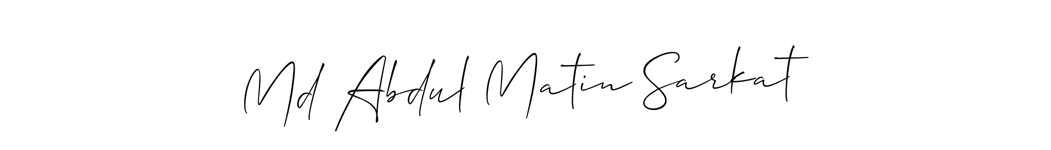 Design your own signature with our free online signature maker. With this signature software, you can create a handwritten (Allison_Script) signature for name Md Abdul Matin Sarkat. Md Abdul Matin Sarkat signature style 2 images and pictures png