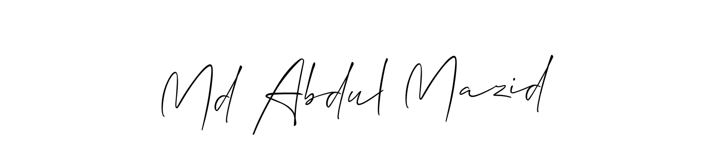 Design your own signature with our free online signature maker. With this signature software, you can create a handwritten (Allison_Script) signature for name Md Abdul Mazid. Md Abdul Mazid signature style 2 images and pictures png