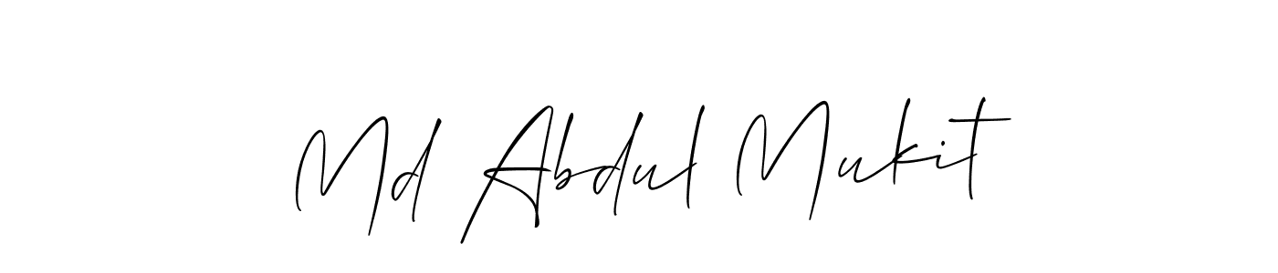 if you are searching for the best signature style for your name Md Abdul Mukit. so please give up your signature search. here we have designed multiple signature styles  using Allison_Script. Md Abdul Mukit signature style 2 images and pictures png