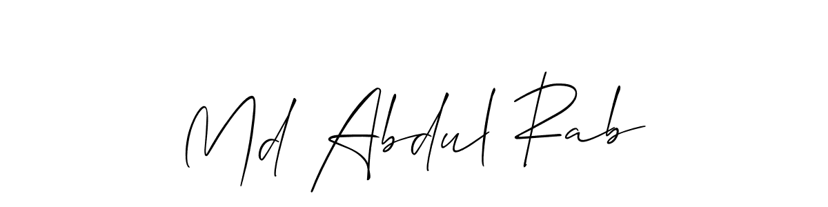 You should practise on your own different ways (Allison_Script) to write your name (Md Abdul Rab) in signature. don't let someone else do it for you. Md Abdul Rab signature style 2 images and pictures png