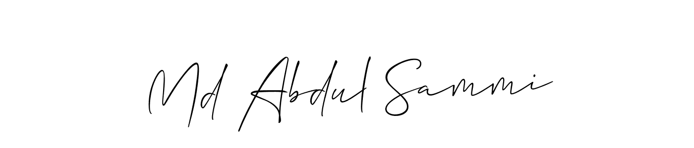 Create a beautiful signature design for name Md Abdul Sammi. With this signature (Allison_Script) fonts, you can make a handwritten signature for free. Md Abdul Sammi signature style 2 images and pictures png