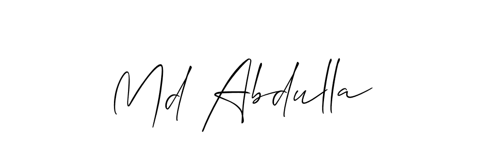 Md Abdulla stylish signature style. Best Handwritten Sign (Allison_Script) for my name. Handwritten Signature Collection Ideas for my name Md Abdulla. Md Abdulla signature style 2 images and pictures png