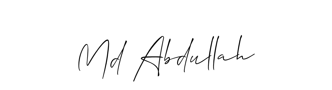 Md Abdullah stylish signature style. Best Handwritten Sign (Allison_Script) for my name. Handwritten Signature Collection Ideas for my name Md Abdullah. Md Abdullah signature style 2 images and pictures png