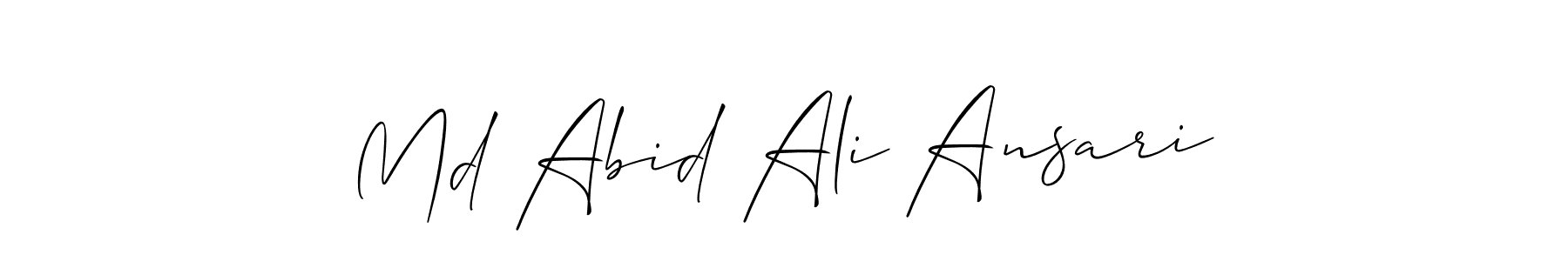 How to Draw Md Abid Ali Ansari signature style? Allison_Script is a latest design signature styles for name Md Abid Ali Ansari. Md Abid Ali Ansari signature style 2 images and pictures png