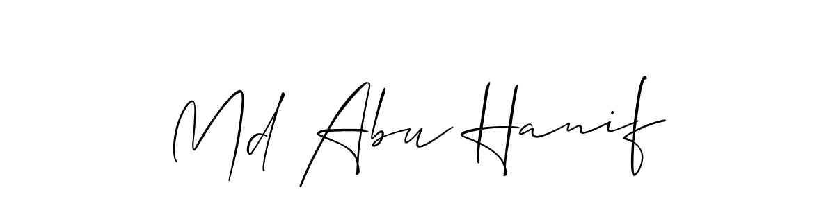 Allison_Script is a professional signature style that is perfect for those who want to add a touch of class to their signature. It is also a great choice for those who want to make their signature more unique. Get Md Abu Hanif name to fancy signature for free. Md Abu Hanif signature style 2 images and pictures png