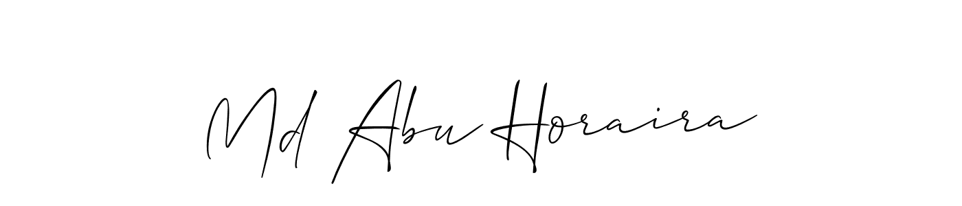 It looks lik you need a new signature style for name Md Abu Horaira. Design unique handwritten (Allison_Script) signature with our free signature maker in just a few clicks. Md Abu Horaira signature style 2 images and pictures png