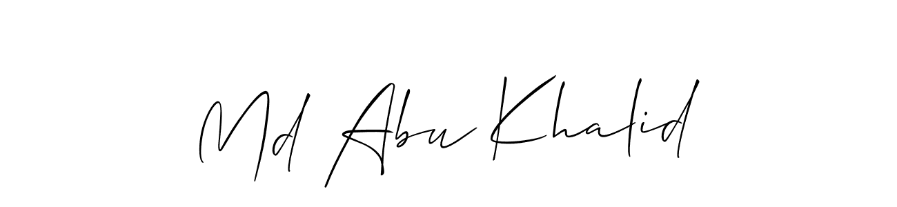 How to Draw Md Abu Khalid signature style? Allison_Script is a latest design signature styles for name Md Abu Khalid. Md Abu Khalid signature style 2 images and pictures png