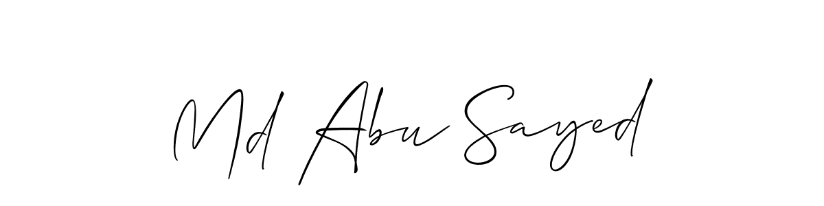 Similarly Allison_Script is the best handwritten signature design. Signature creator online .You can use it as an online autograph creator for name Md Abu Sayed. Md Abu Sayed signature style 2 images and pictures png