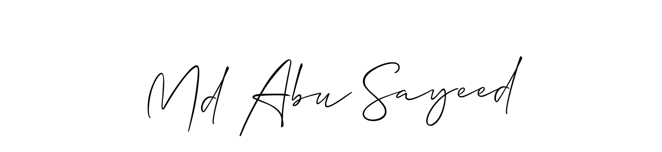 Make a short Md Abu Sayeed signature style. Manage your documents anywhere anytime using Allison_Script. Create and add eSignatures, submit forms, share and send files easily. Md Abu Sayeed signature style 2 images and pictures png