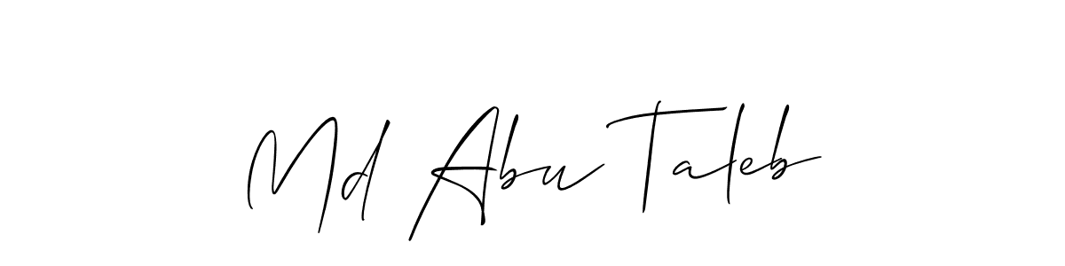 How to make Md Abu Taleb name signature. Use Allison_Script style for creating short signs online. This is the latest handwritten sign. Md Abu Taleb signature style 2 images and pictures png