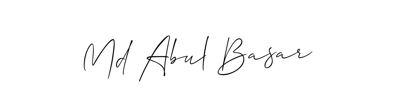 Design your own signature with our free online signature maker. With this signature software, you can create a handwritten (Allison_Script) signature for name Md Abul Basar. Md Abul Basar signature style 2 images and pictures png