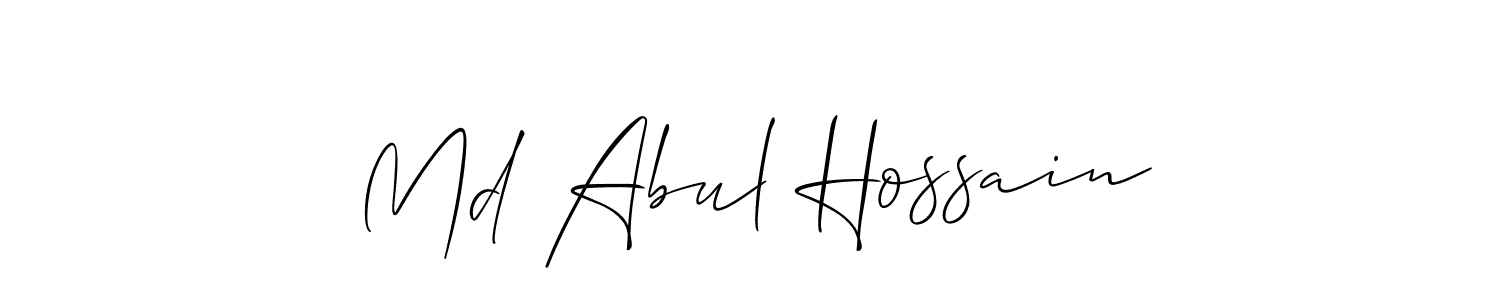 Make a short Md Abul Hossain signature style. Manage your documents anywhere anytime using Allison_Script. Create and add eSignatures, submit forms, share and send files easily. Md Abul Hossain signature style 2 images and pictures png