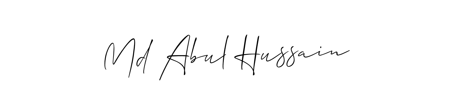 Also we have Md Abul Hussain name is the best signature style. Create professional handwritten signature collection using Allison_Script autograph style. Md Abul Hussain signature style 2 images and pictures png