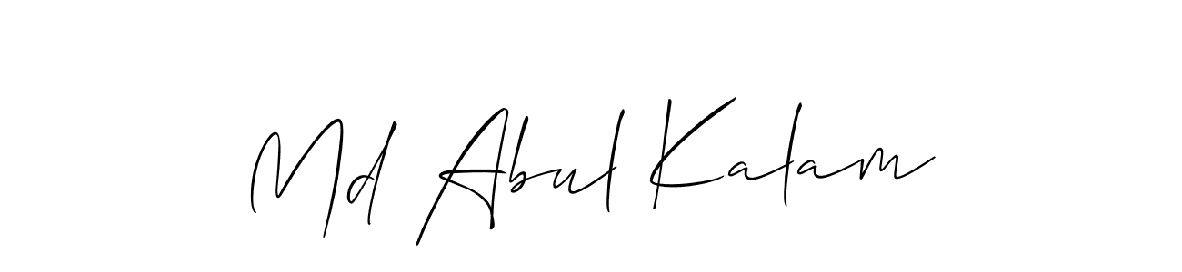 How to Draw Md Abul Kalam signature style? Allison_Script is a latest design signature styles for name Md Abul Kalam. Md Abul Kalam signature style 2 images and pictures png