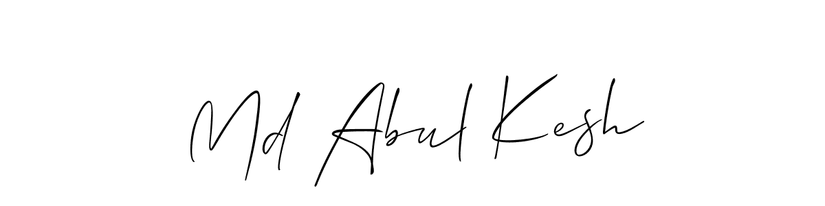 Design your own signature with our free online signature maker. With this signature software, you can create a handwritten (Allison_Script) signature for name Md Abul Kesh. Md Abul Kesh signature style 2 images and pictures png
