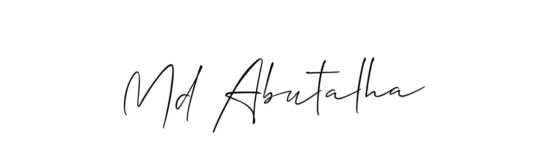 How to Draw Md Abutalha signature style? Allison_Script is a latest design signature styles for name Md Abutalha. Md Abutalha signature style 2 images and pictures png