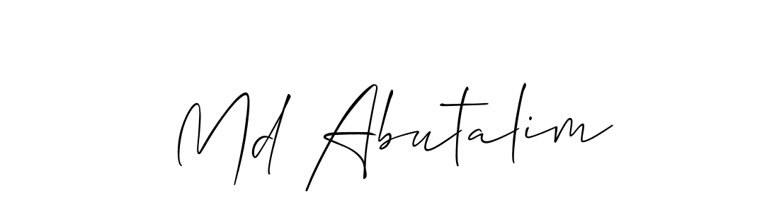 It looks lik you need a new signature style for name Md Abutalim. Design unique handwritten (Allison_Script) signature with our free signature maker in just a few clicks. Md Abutalim signature style 2 images and pictures png