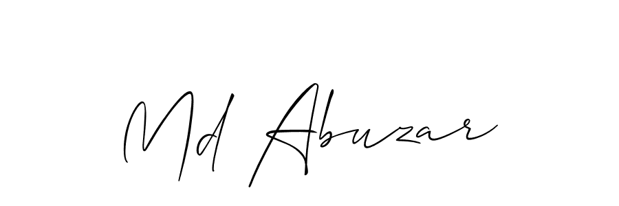The best way (Allison_Script) to make a short signature is to pick only two or three words in your name. The name Md Abuzar include a total of six letters. For converting this name. Md Abuzar signature style 2 images and pictures png