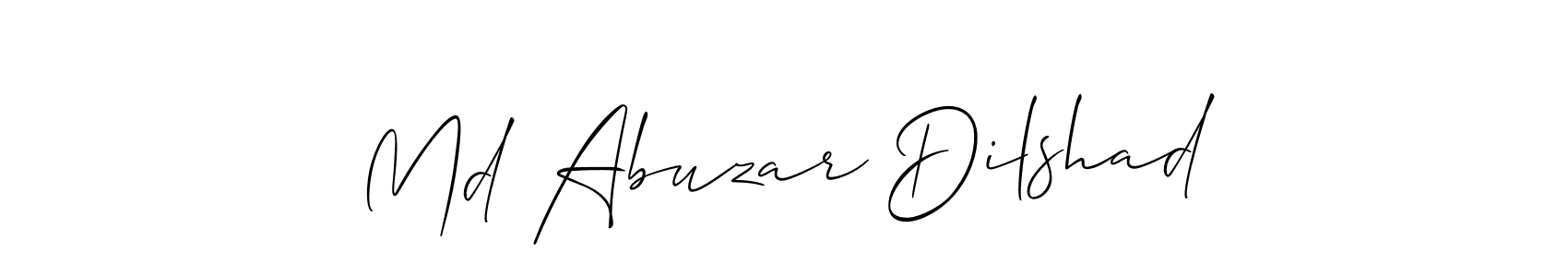 See photos of Md Abuzar Dilshad official signature by Spectra . Check more albums & portfolios. Read reviews & check more about Allison_Script font. Md Abuzar Dilshad signature style 2 images and pictures png