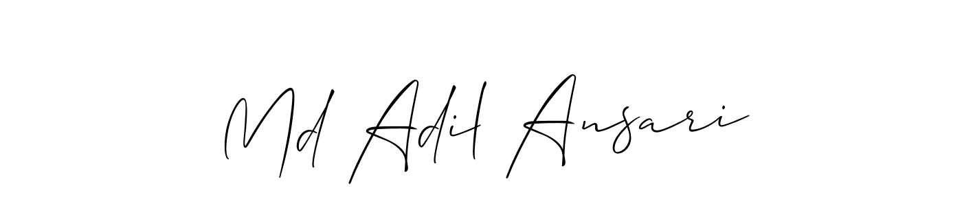 How to make Md Adil Ansari signature? Allison_Script is a professional autograph style. Create handwritten signature for Md Adil Ansari name. Md Adil Ansari signature style 2 images and pictures png