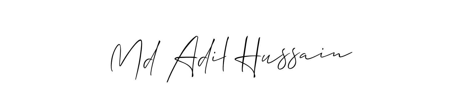 How to make Md Adil Hussain signature? Allison_Script is a professional autograph style. Create handwritten signature for Md Adil Hussain name. Md Adil Hussain signature style 2 images and pictures png