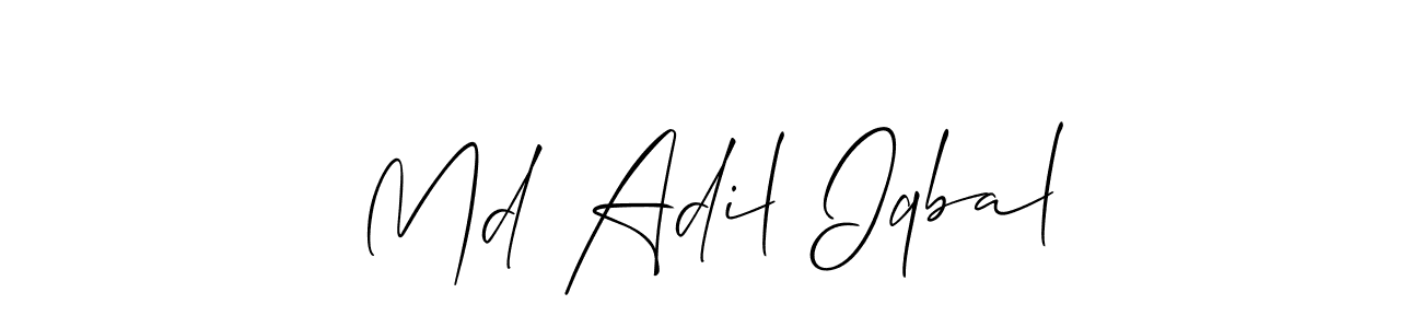 It looks lik you need a new signature style for name Md Adil Iqbal. Design unique handwritten (Allison_Script) signature with our free signature maker in just a few clicks. Md Adil Iqbal signature style 2 images and pictures png