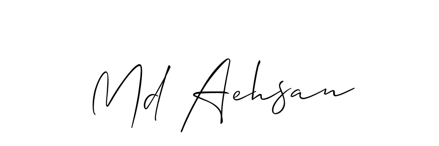 Make a beautiful signature design for name Md Aehsan. With this signature (Allison_Script) style, you can create a handwritten signature for free. Md Aehsan signature style 2 images and pictures png