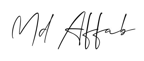 Practice writing Md Affab with the flow of Allison_Script lettering. A fantastic source of inspiration for developing your personal signature style. Md Affab signature style 2 images and pictures png