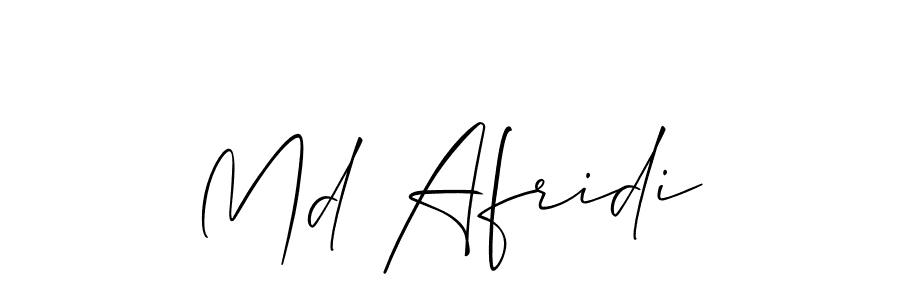 Make a beautiful signature design for name Md Afridi. With this signature (Allison_Script) style, you can create a handwritten signature for free. Md Afridi signature style 2 images and pictures png