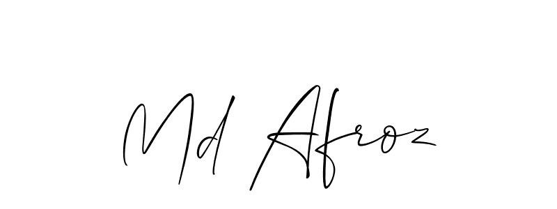 How to make Md Afroz signature? Allison_Script is a professional autograph style. Create handwritten signature for Md Afroz name. Md Afroz signature style 2 images and pictures png