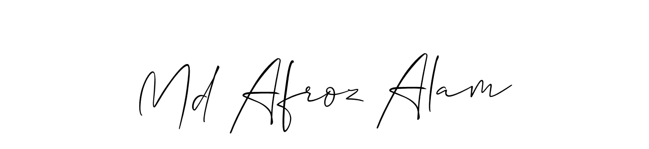 Create a beautiful signature design for name Md Afroz Alam. With this signature (Allison_Script) fonts, you can make a handwritten signature for free. Md Afroz Alam signature style 2 images and pictures png