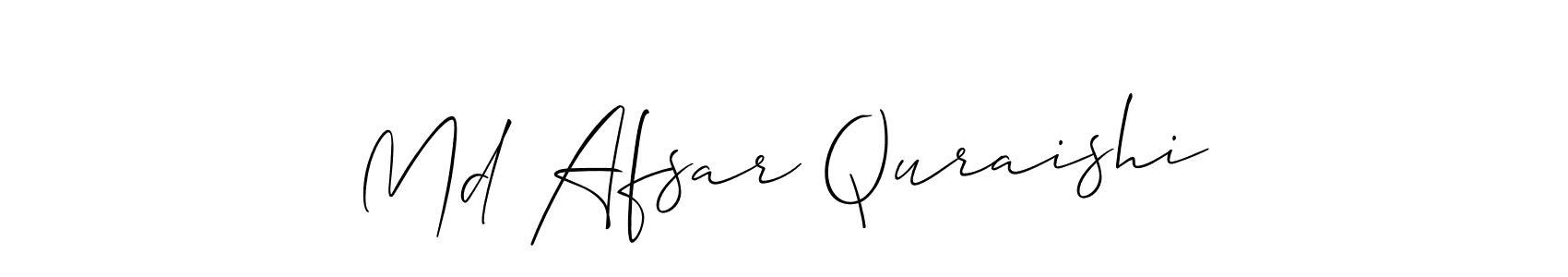 Create a beautiful signature design for name Md Afsar Quraishi. With this signature (Allison_Script) fonts, you can make a handwritten signature for free. Md Afsar Quraishi signature style 2 images and pictures png