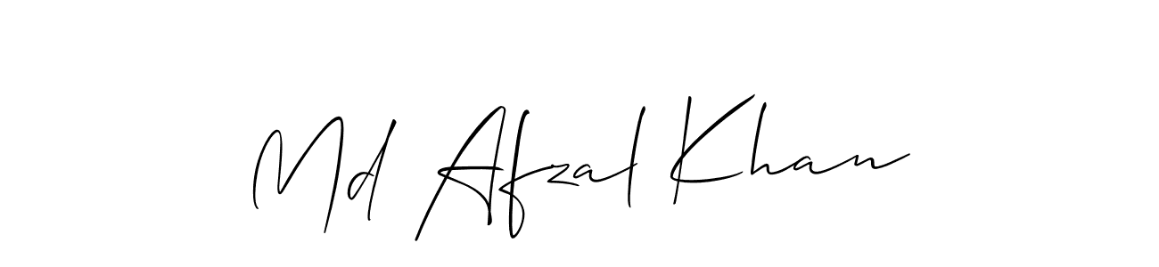Use a signature maker to create a handwritten signature online. With this signature software, you can design (Allison_Script) your own signature for name Md Afzal Khan. Md Afzal Khan signature style 2 images and pictures png