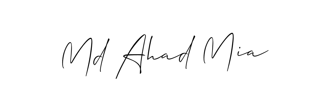 Design your own signature with our free online signature maker. With this signature software, you can create a handwritten (Allison_Script) signature for name Md Ahad Mia. Md Ahad Mia signature style 2 images and pictures png