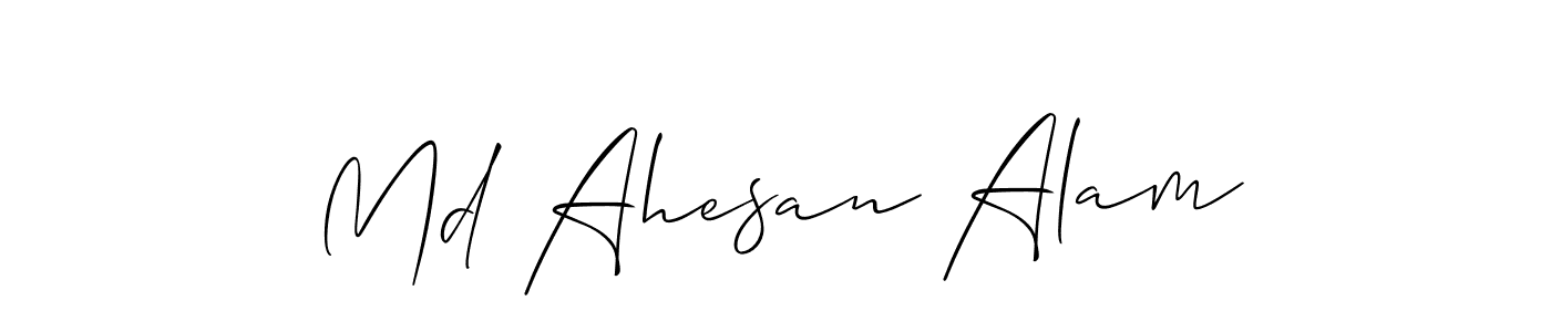 Create a beautiful signature design for name Md Ahesan Alam. With this signature (Allison_Script) fonts, you can make a handwritten signature for free. Md Ahesan Alam signature style 2 images and pictures png