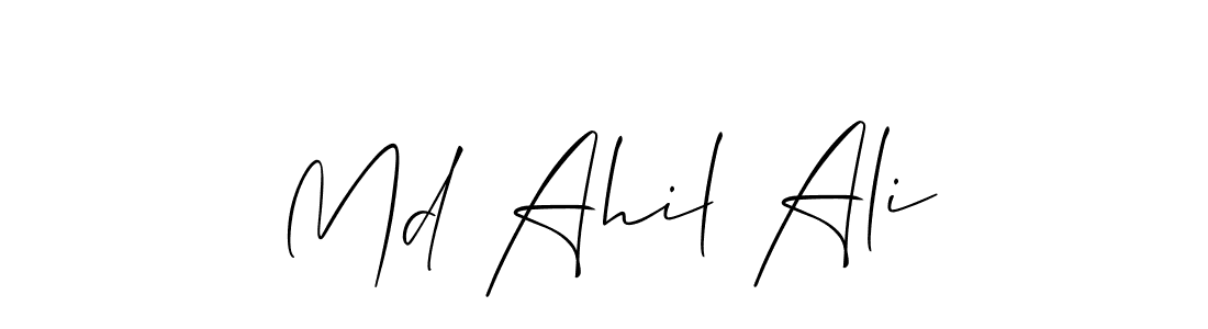 Make a beautiful signature design for name Md Ahil Ali. With this signature (Allison_Script) style, you can create a handwritten signature for free. Md Ahil Ali signature style 2 images and pictures png