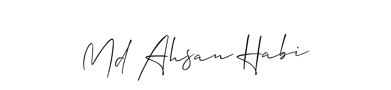 Make a beautiful signature design for name Md Ahsan Habi. With this signature (Allison_Script) style, you can create a handwritten signature for free. Md Ahsan Habi signature style 2 images and pictures png